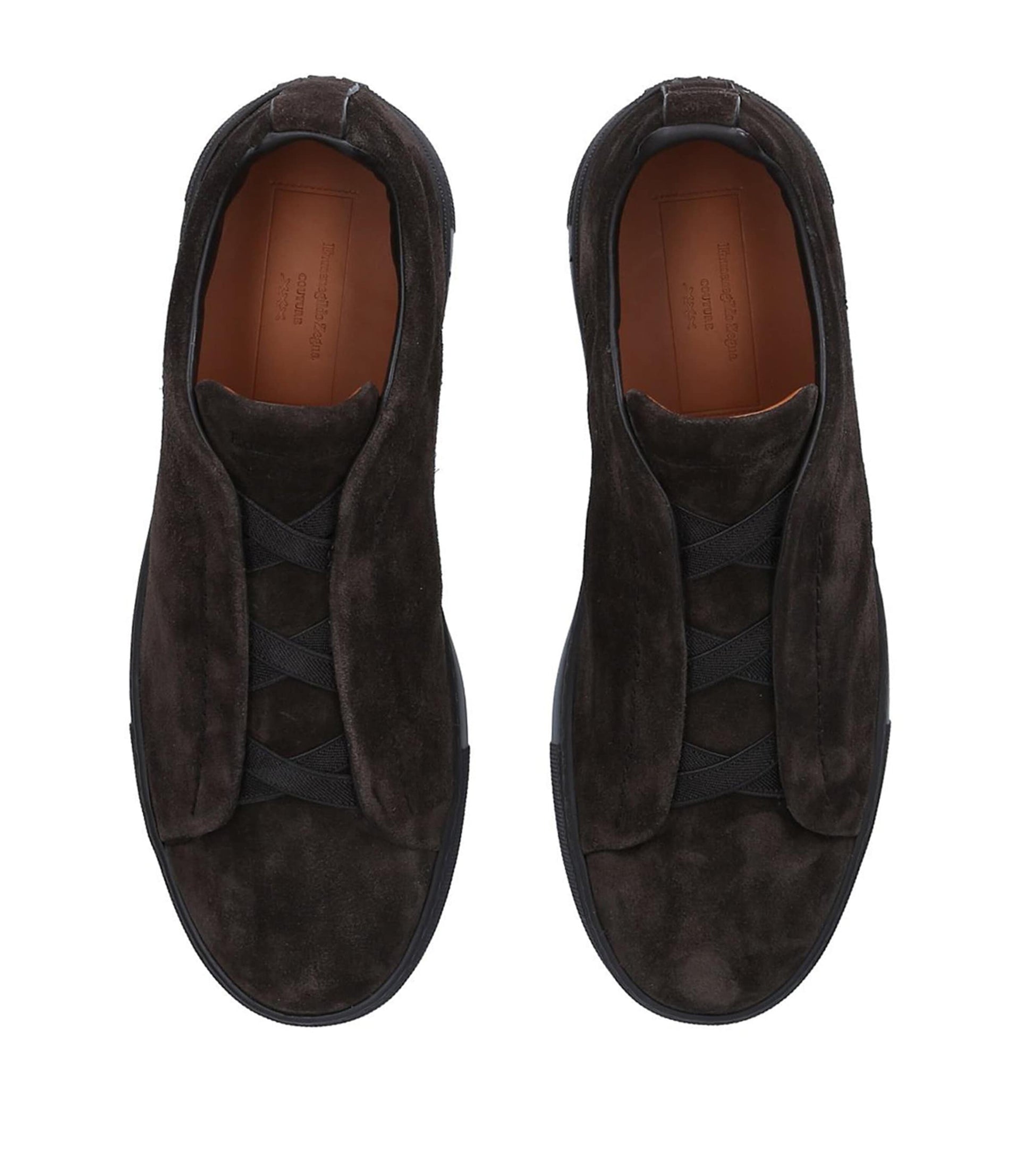 Zegna Suede Triple Stitch Sneakers