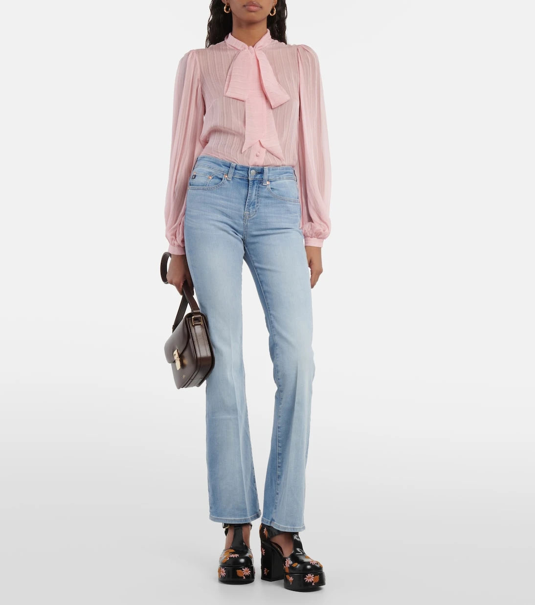 AG Jeans - Embroidered flared jeans