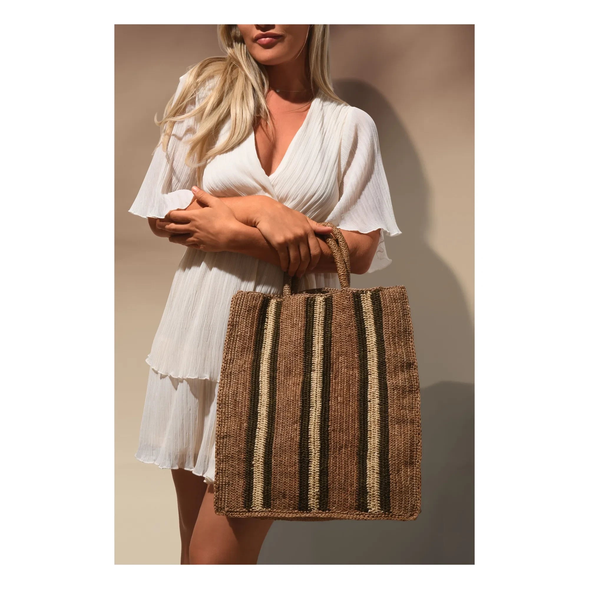 Camalya - Airo Raphia bag | Khaki