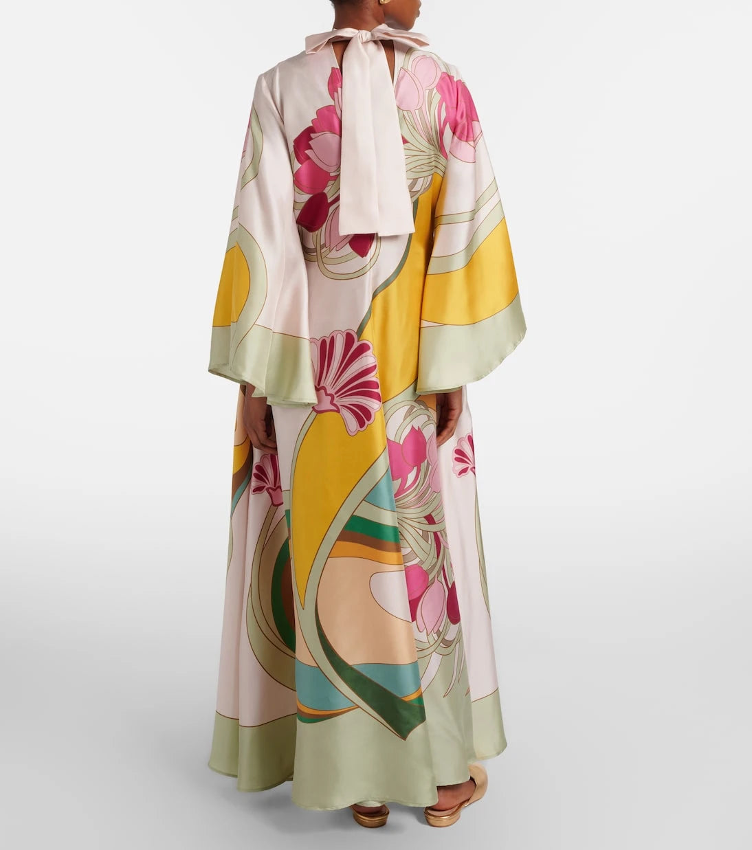 La DoubleJ - Magnifico floral silk twill maxi dres