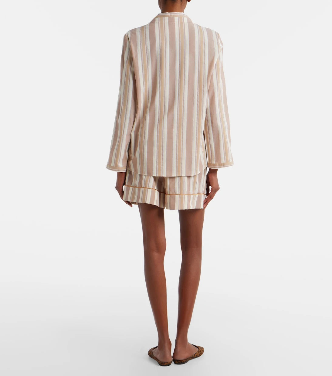 Saint Laurent - Striped cotton shorts