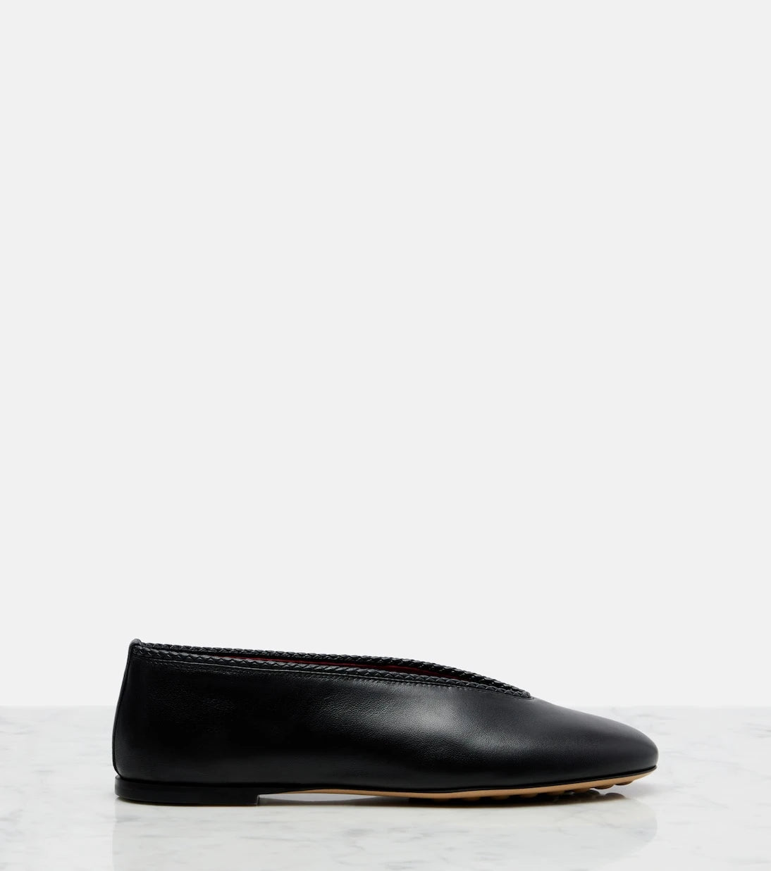 Bottega Veneta - Rosa leather ballet flats