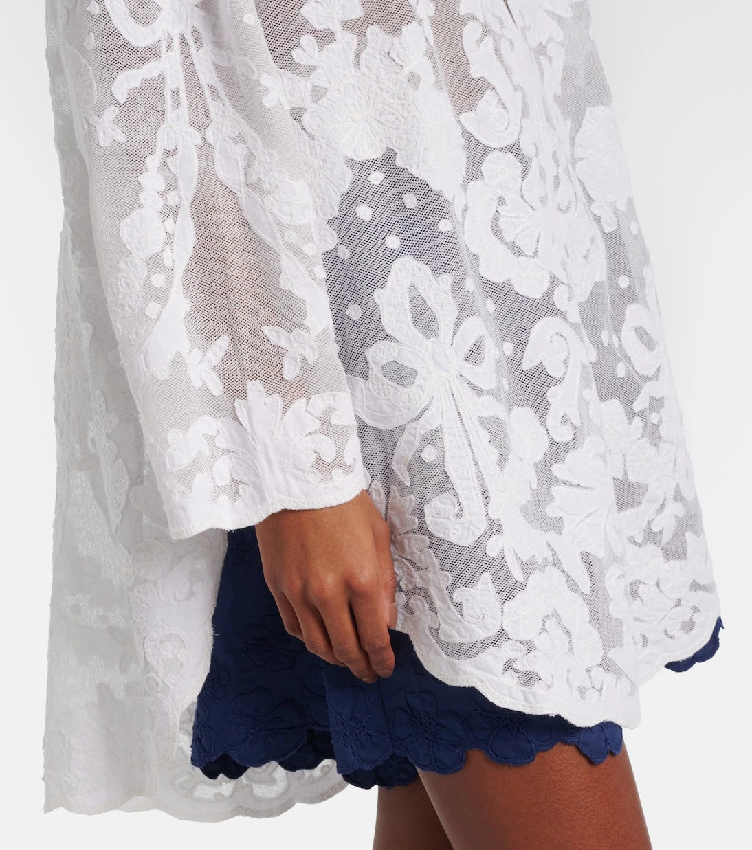 Juliet Dunn - Embroidered cotton shirt