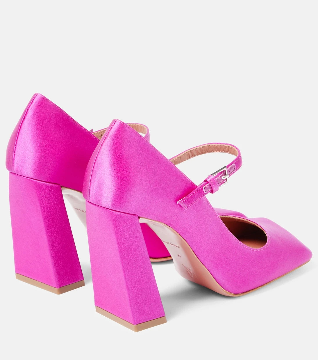 Amina Muaddi - Charlotte 95 satin Mary Jane pumps