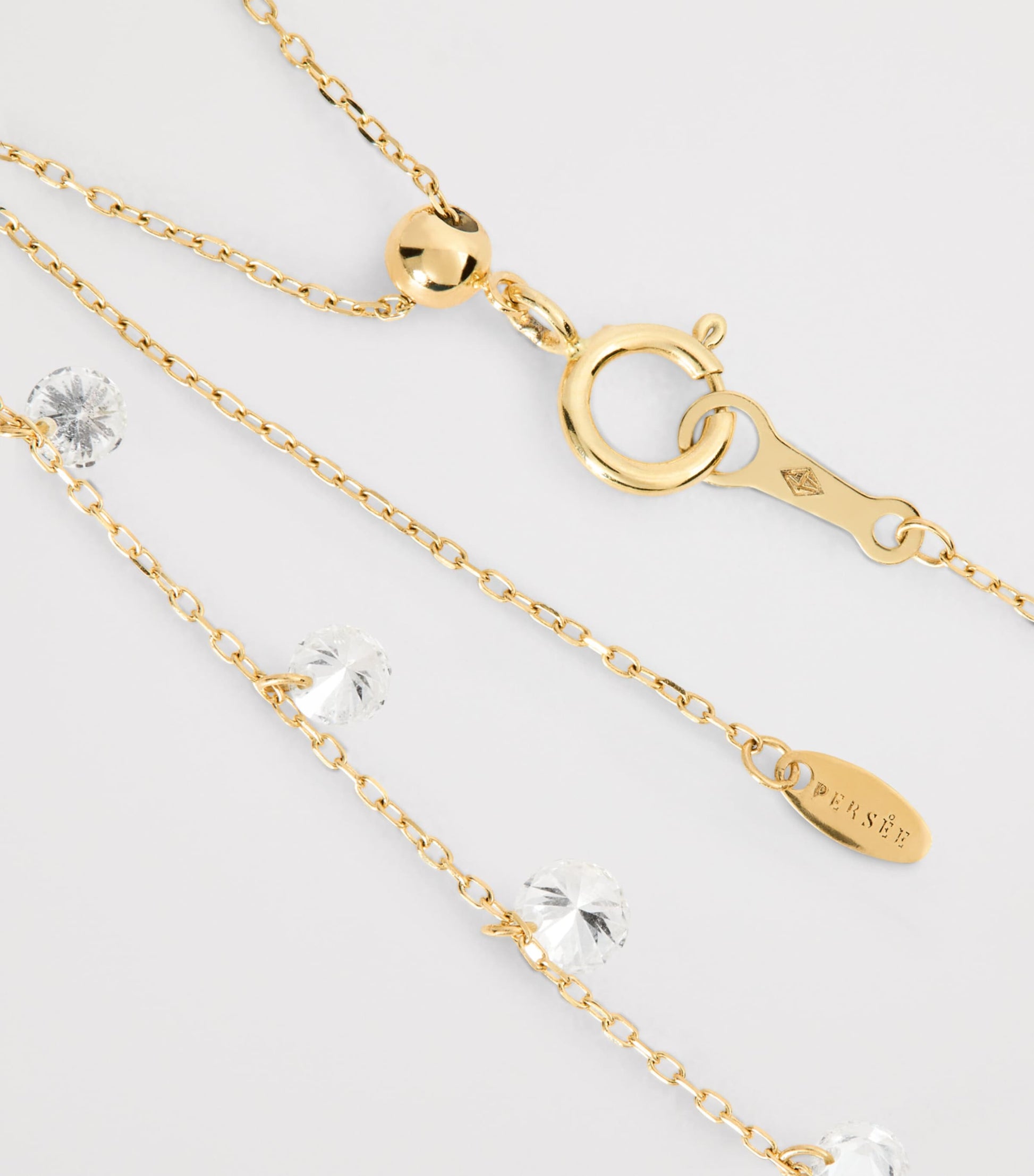 Persée Yellow Gold and Diamond 9-Stone Danaé Necklace