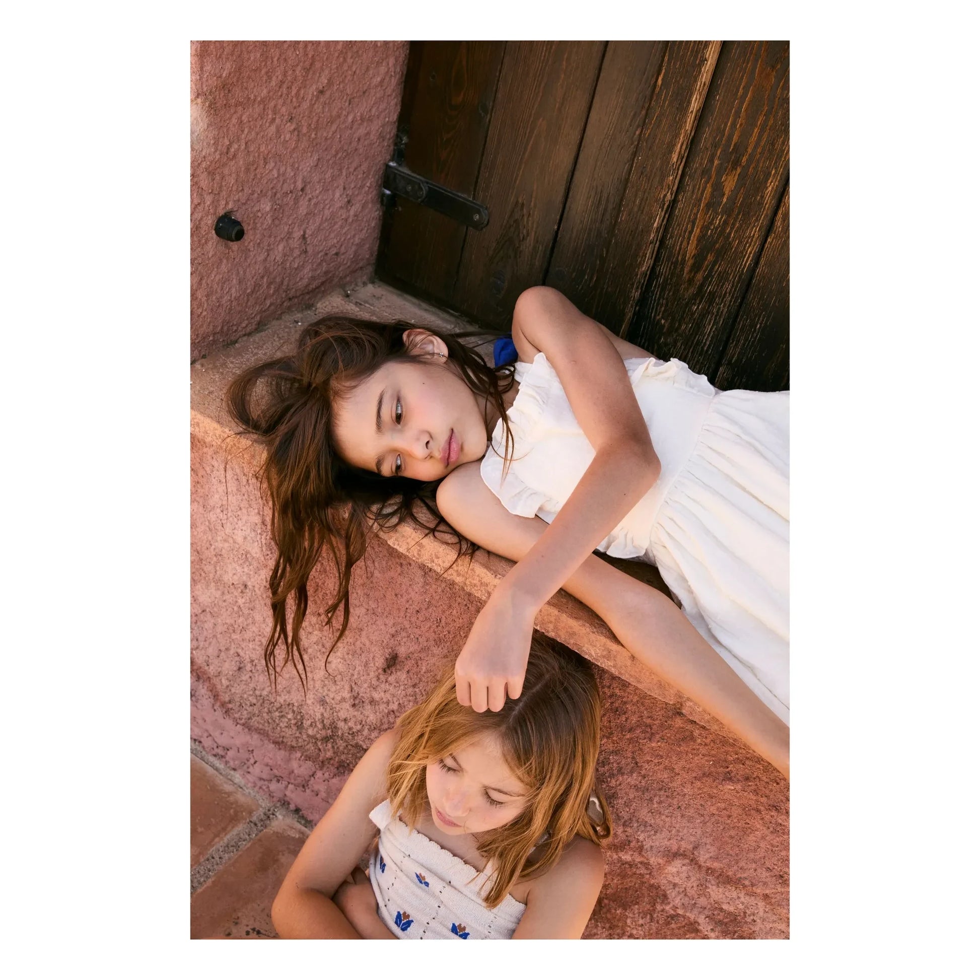 birinit - Plumetis Organic Cotton Midi Dress | Ivory