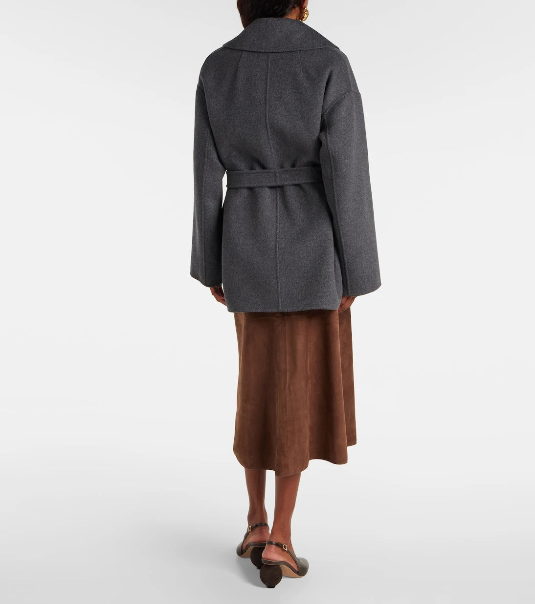 'S Max Mara - معطف أورنيلا من صوف الفيرجن مع حزام