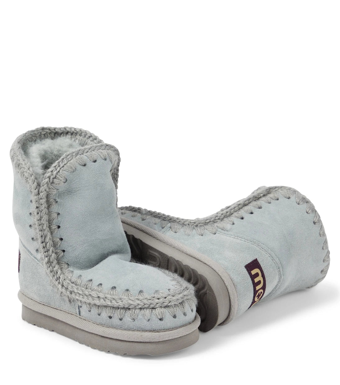 Mou Kids - Shearling-lined suede ankle boots