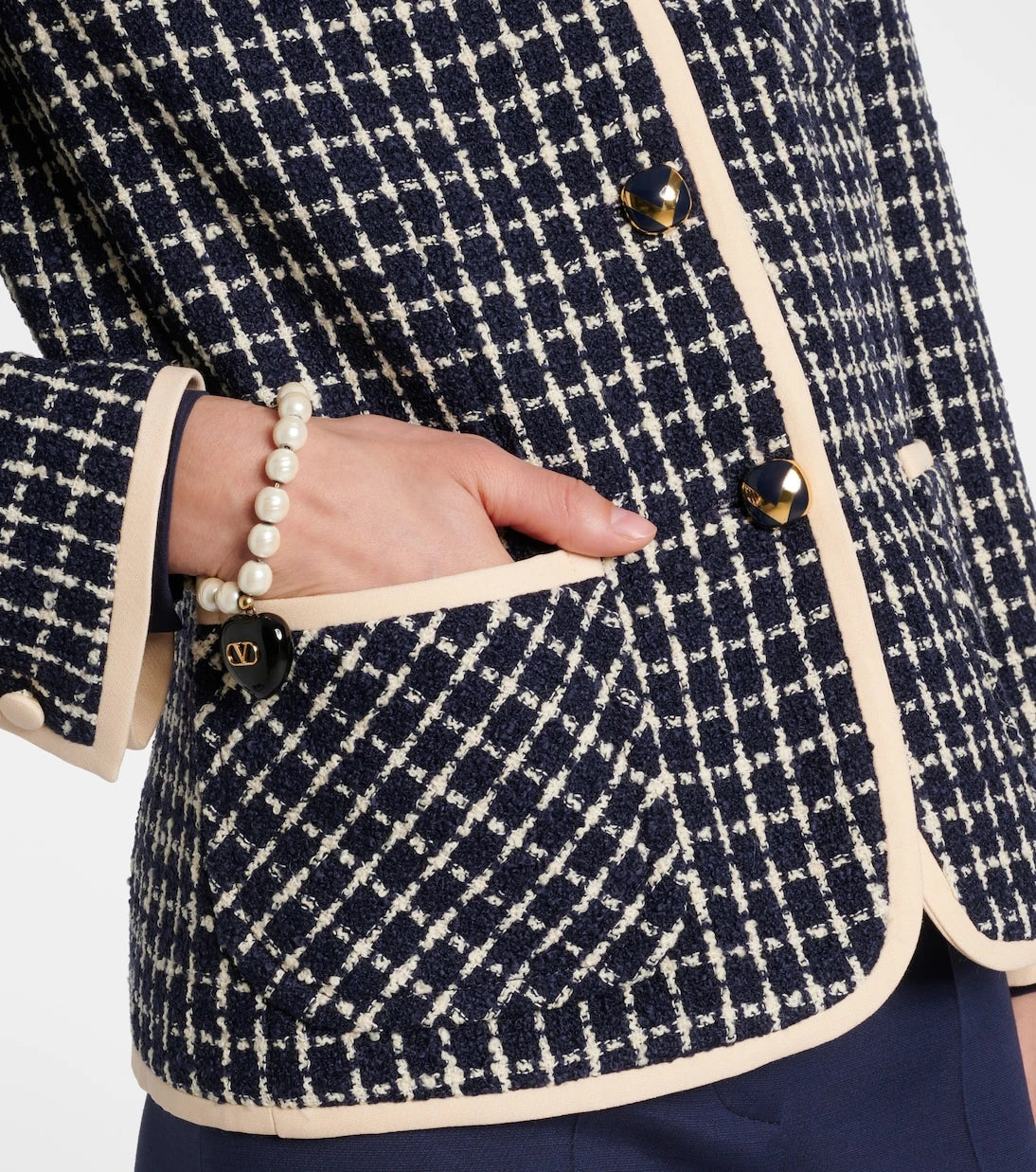 Valentino - Wool and cotton-blend bouclé jacket