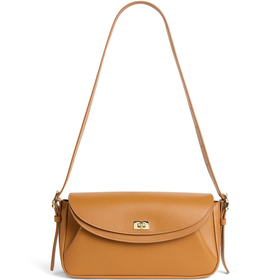 Beige Leather Crossbody Bag