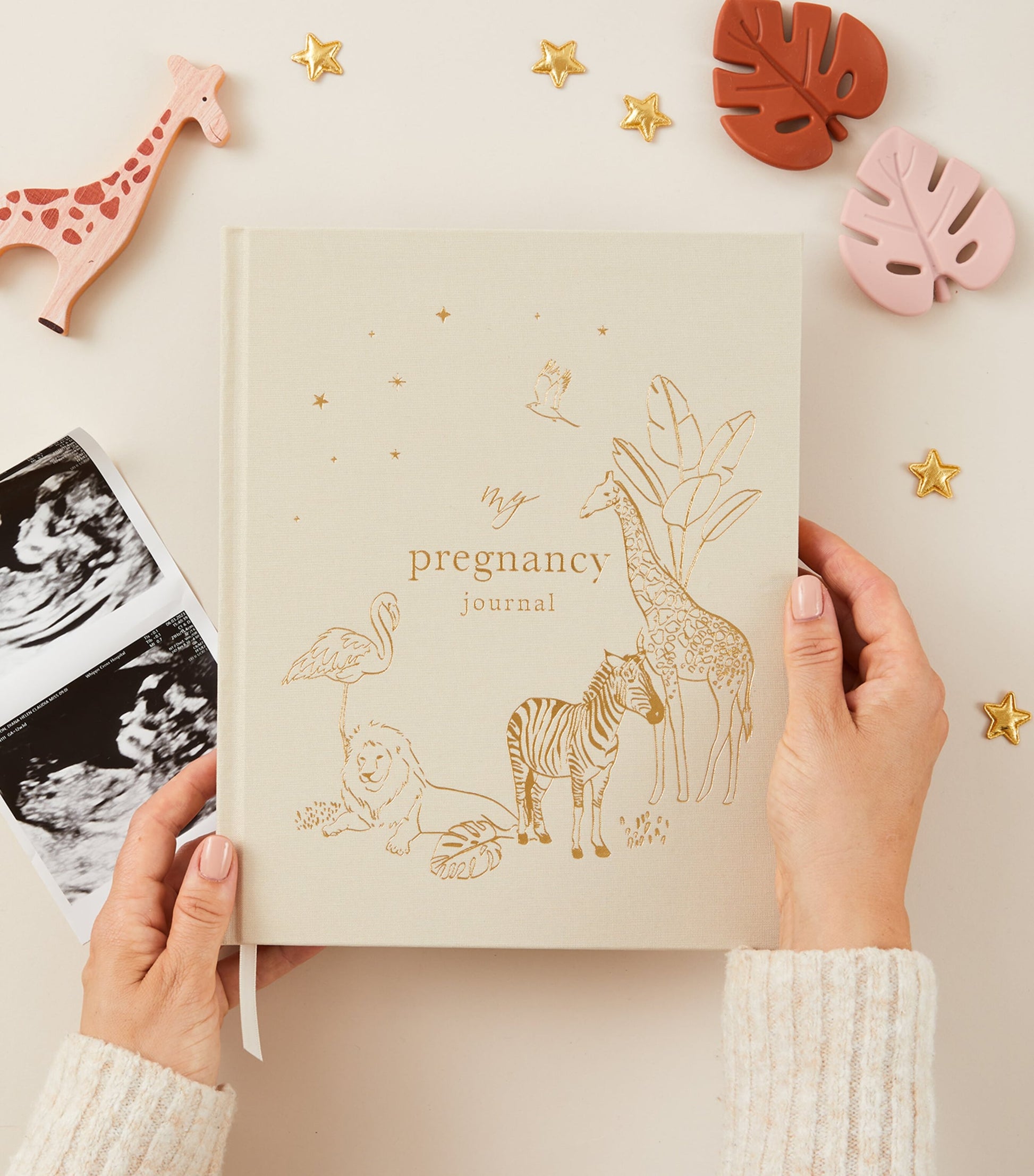 Blush and Gold Safari My Pregnancy Journal