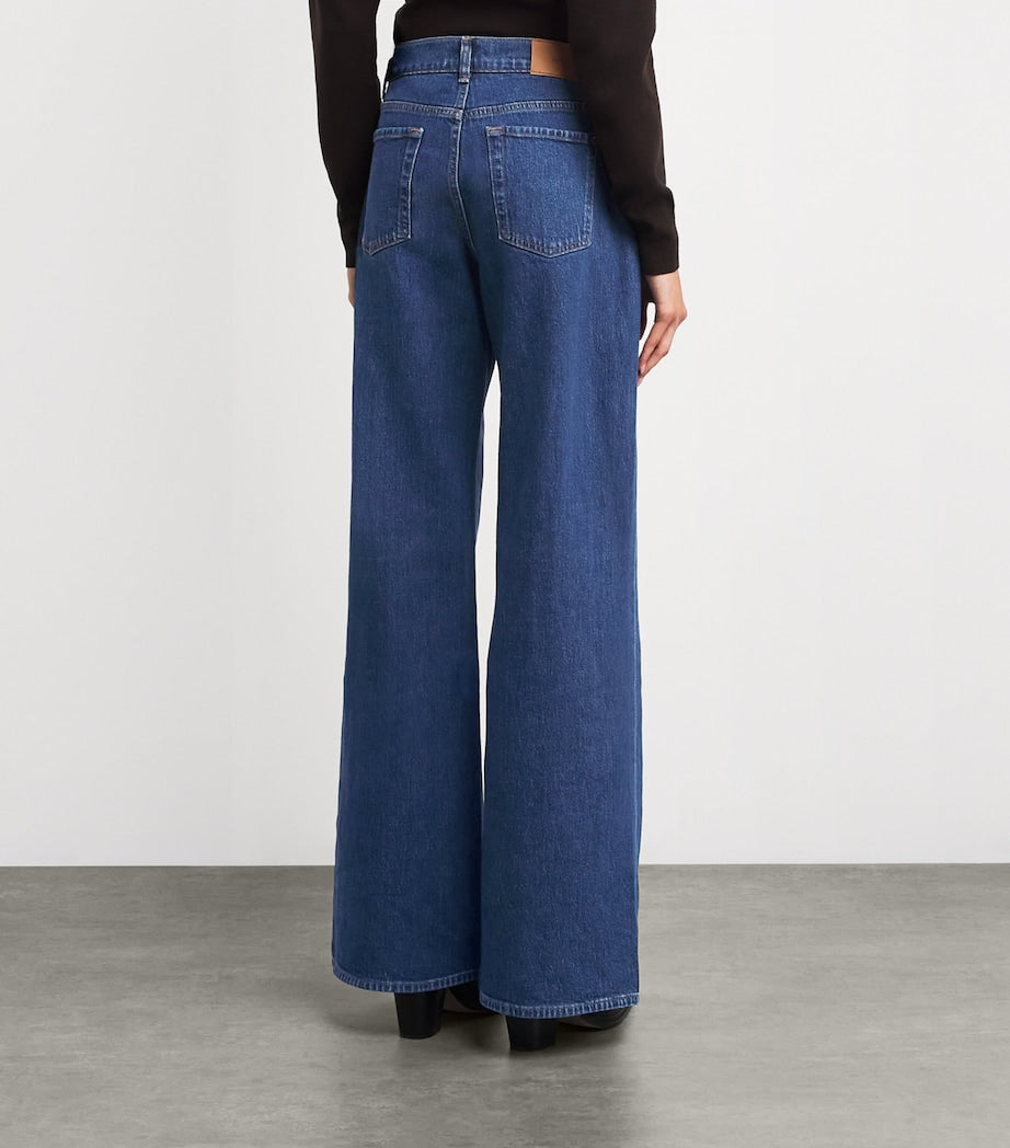 Patched-Pocket Lotta Flared Jeans