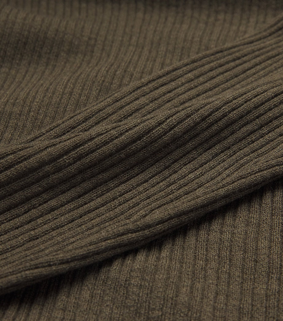 Green Wool-Cashmere Layering Sweater