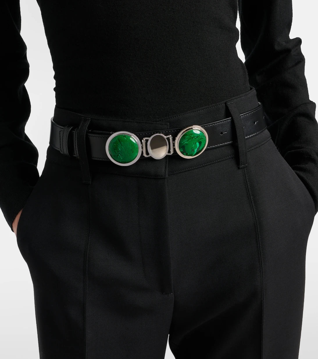 Gabriela Hearst - Grange Malachite leather belt