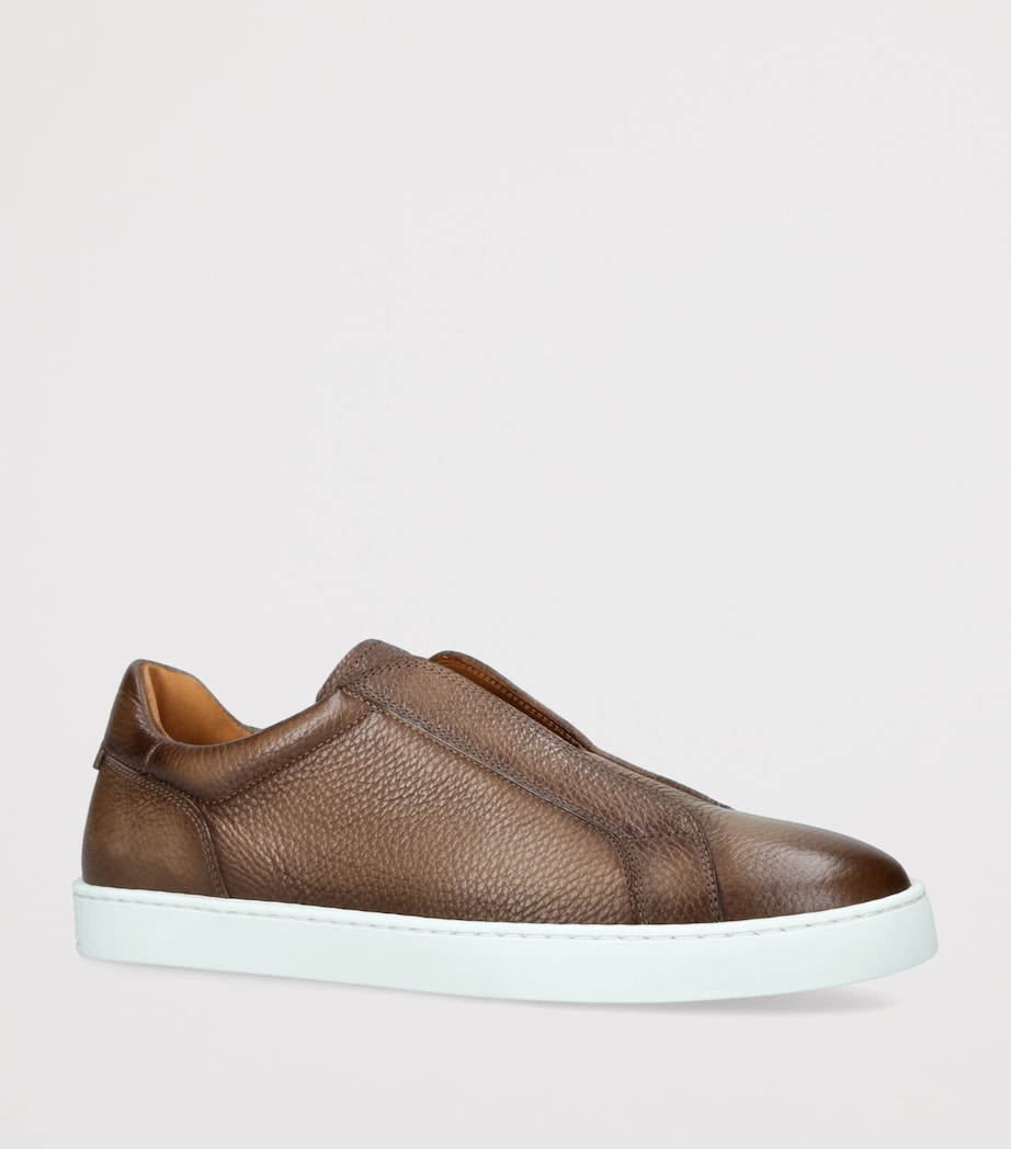 Leather Laceless Sneakers