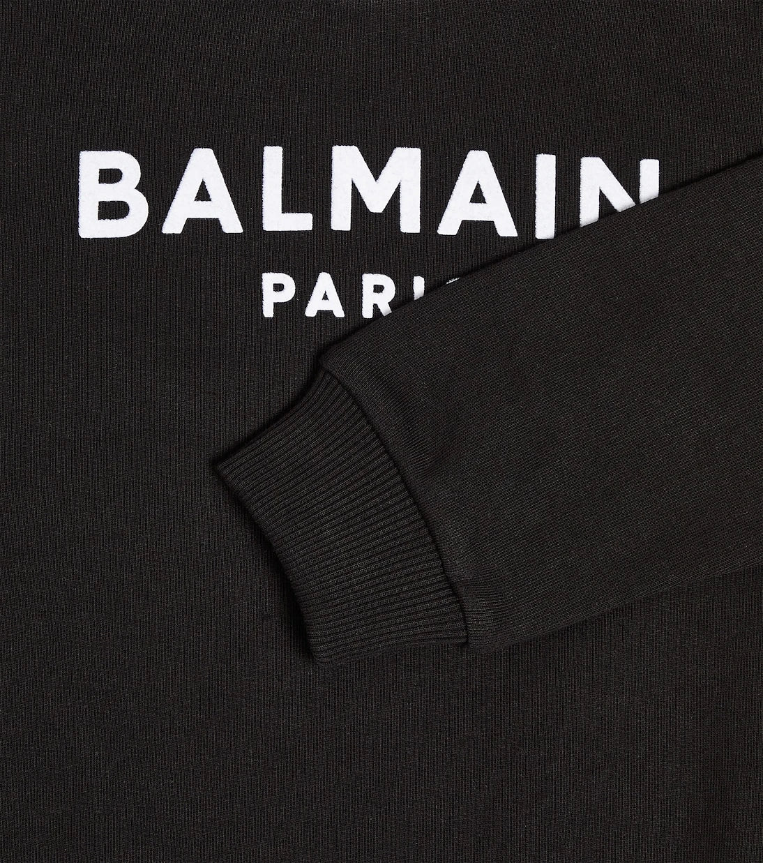 Balmain Kids - سويت شيرت من قطن الجيرسي بشعار الماركة