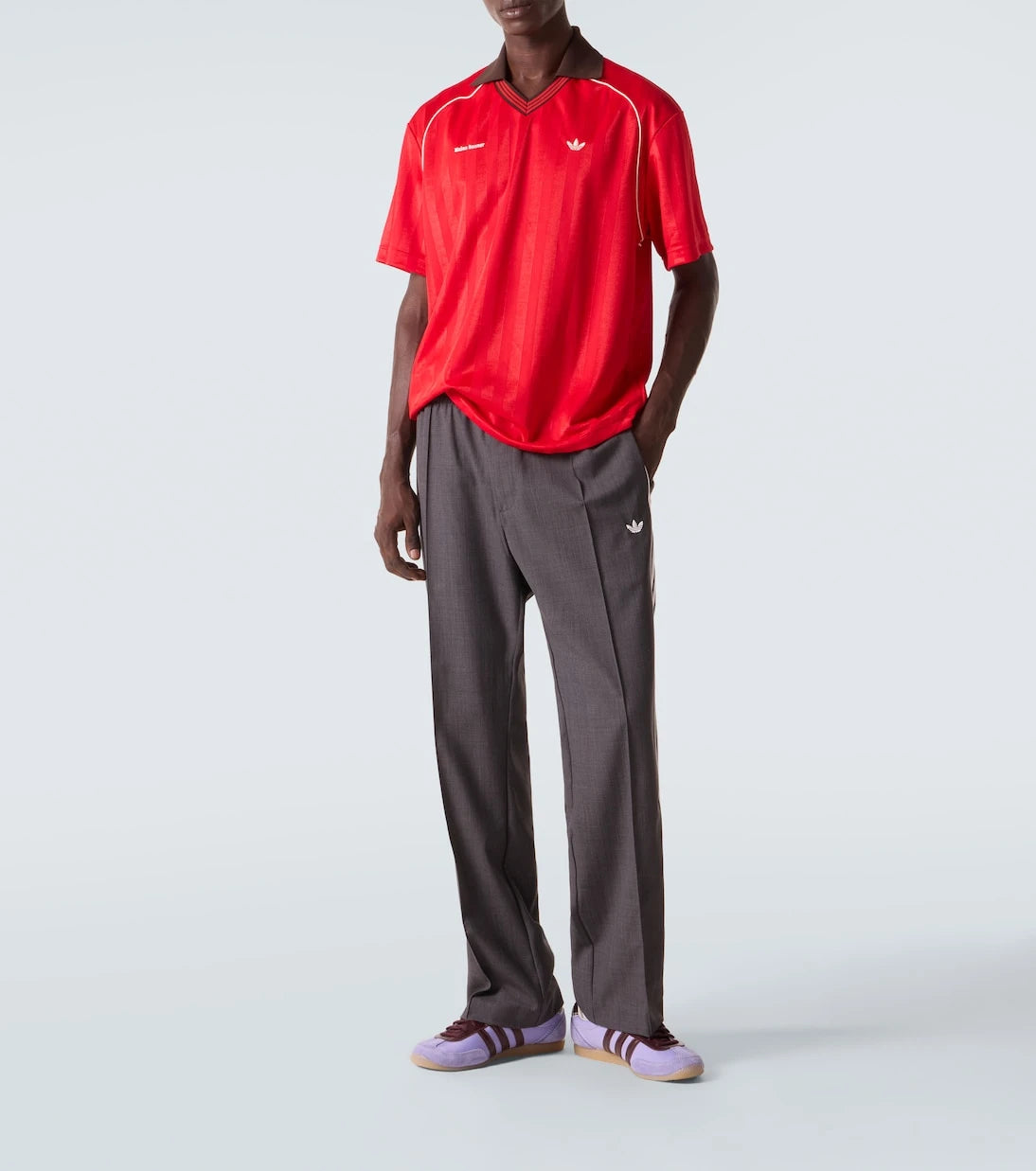 Adidas - x Wales Bonner striped polo shirt