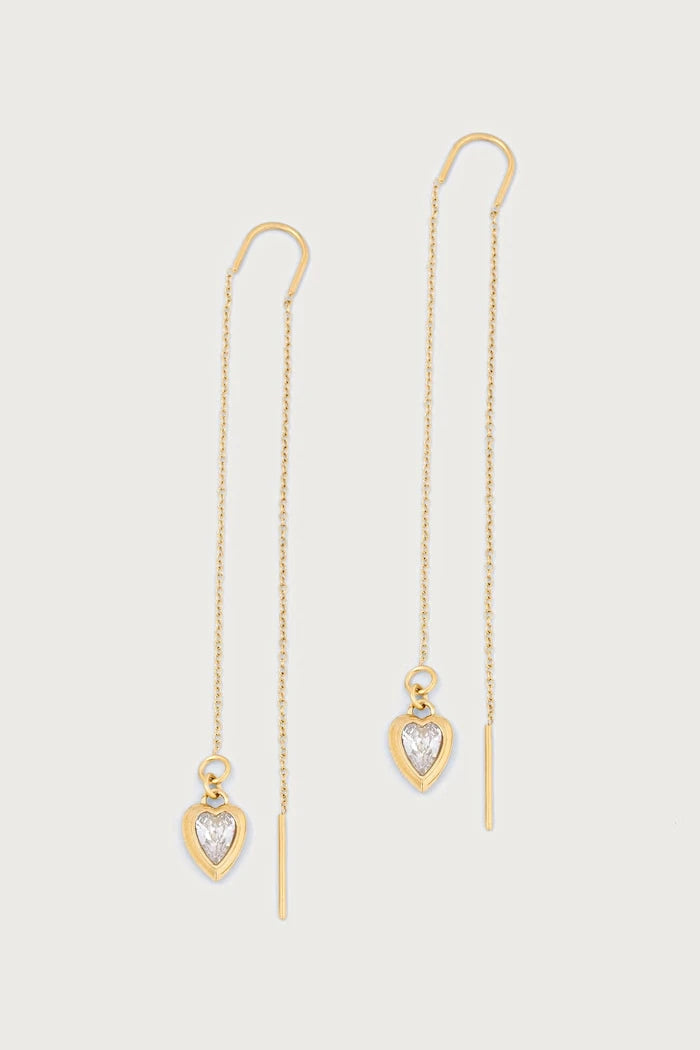 CRYSTAL LOVE zirkon taşlı paslanmaz çelik kadın küpeleri