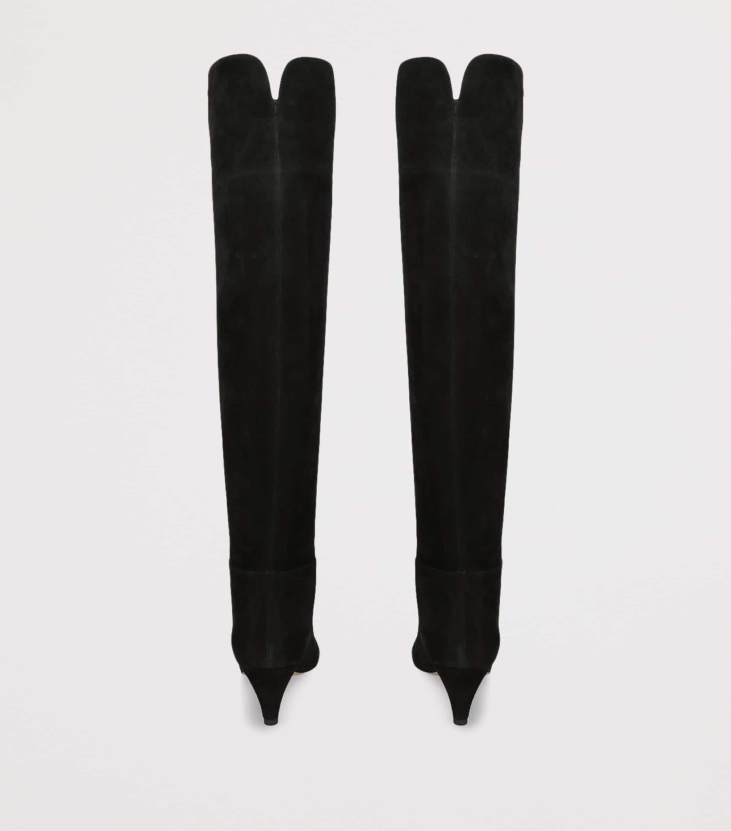 Gianvito Rossi Black Suede Elise Knee-High Boots 55