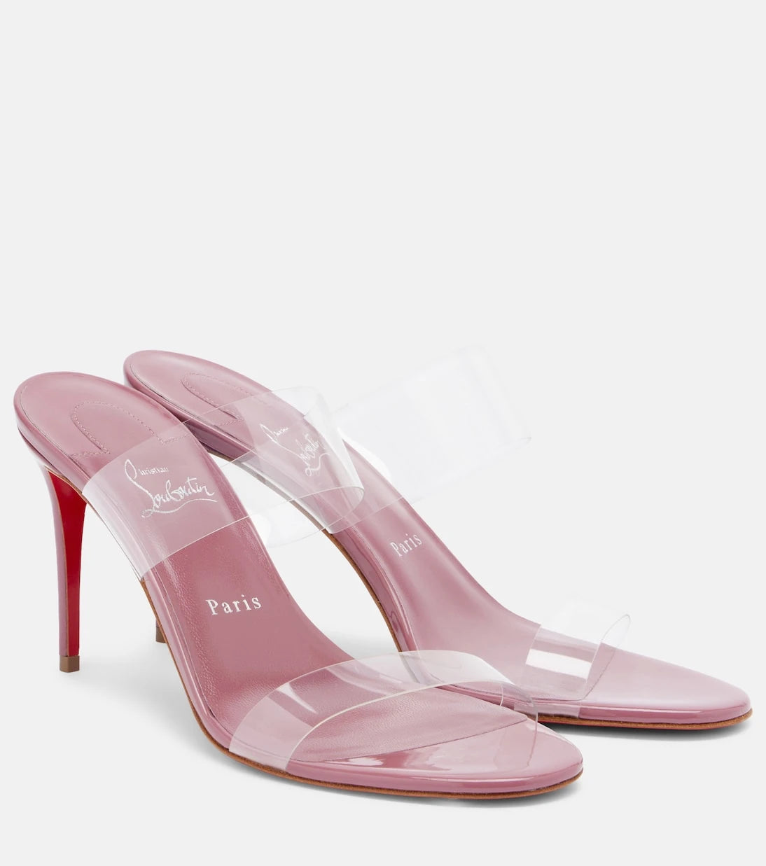 Christian Louboutin - Just Nothing leather-trimmed TPU mules