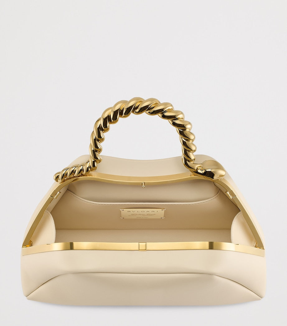 White x Geraldine Guyot Small Calfskin Serpentine Top-Handle Bag