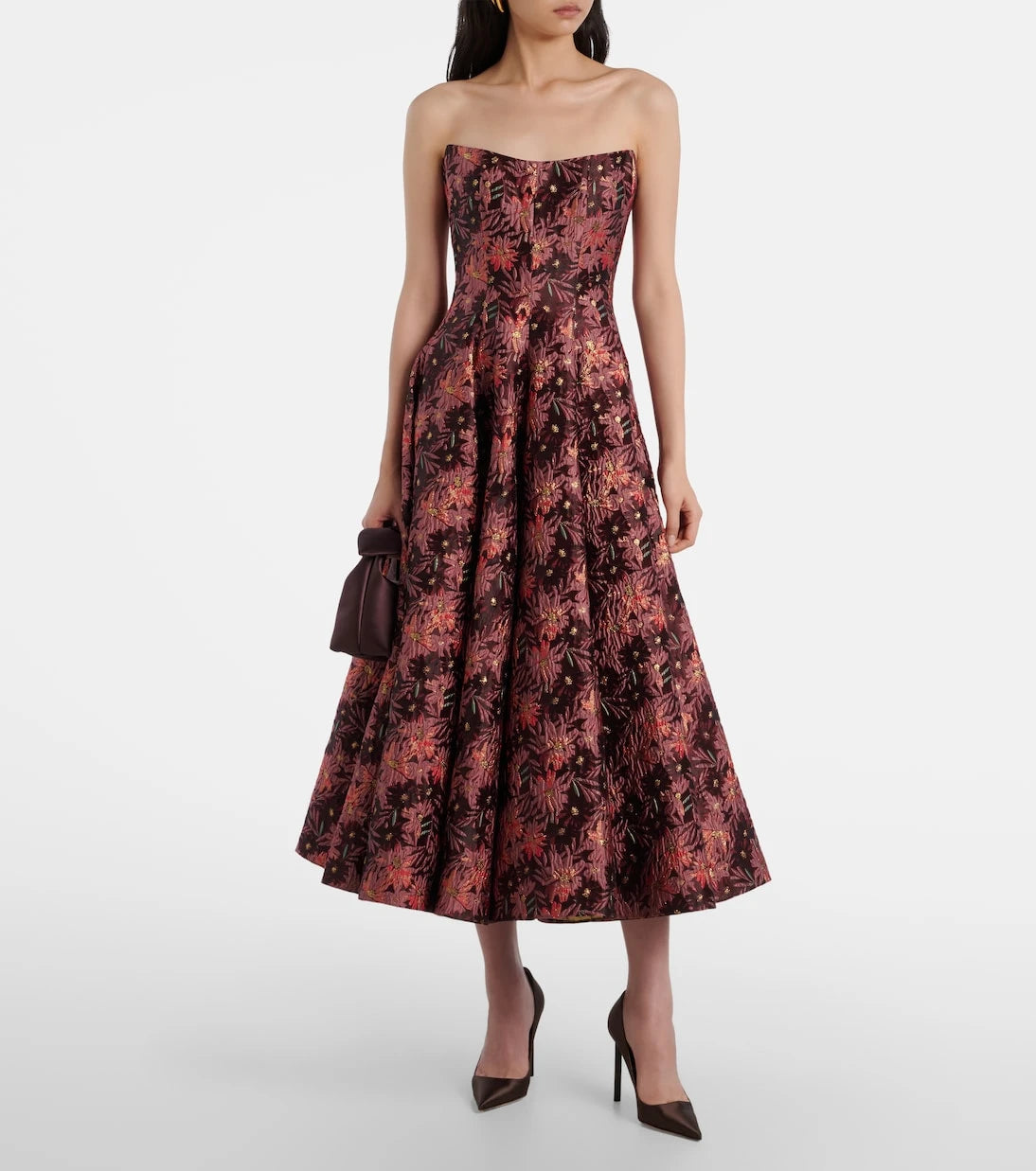 Markarian - Rousseau floral brocade midi dress