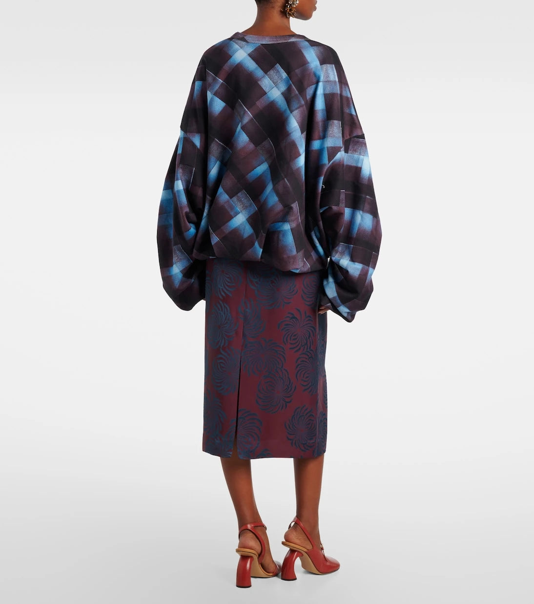 Dries Van Noten - Checked cotton sweatshirt