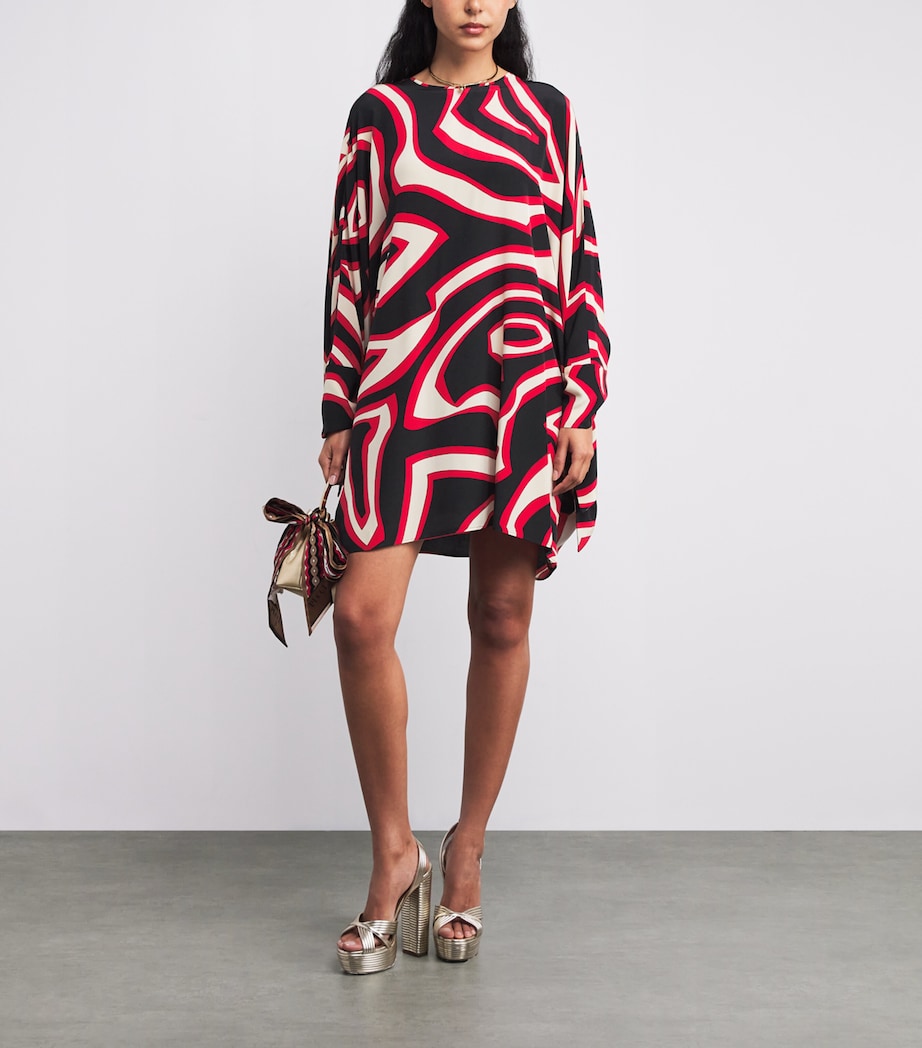 Pucci Silk Labirinto Print Mini Kaftan Dress