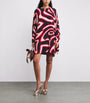 Pucci Red Silk Labirinto Print Mini Kaftan Dress