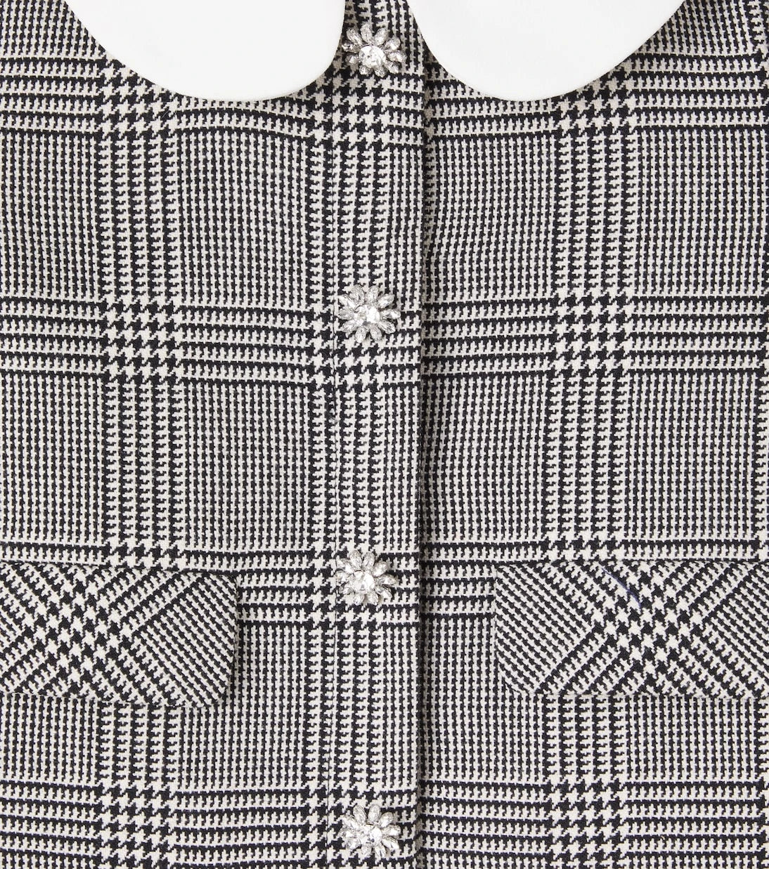 Self-Portrait Kids - Houndstooth wool-blend jacket