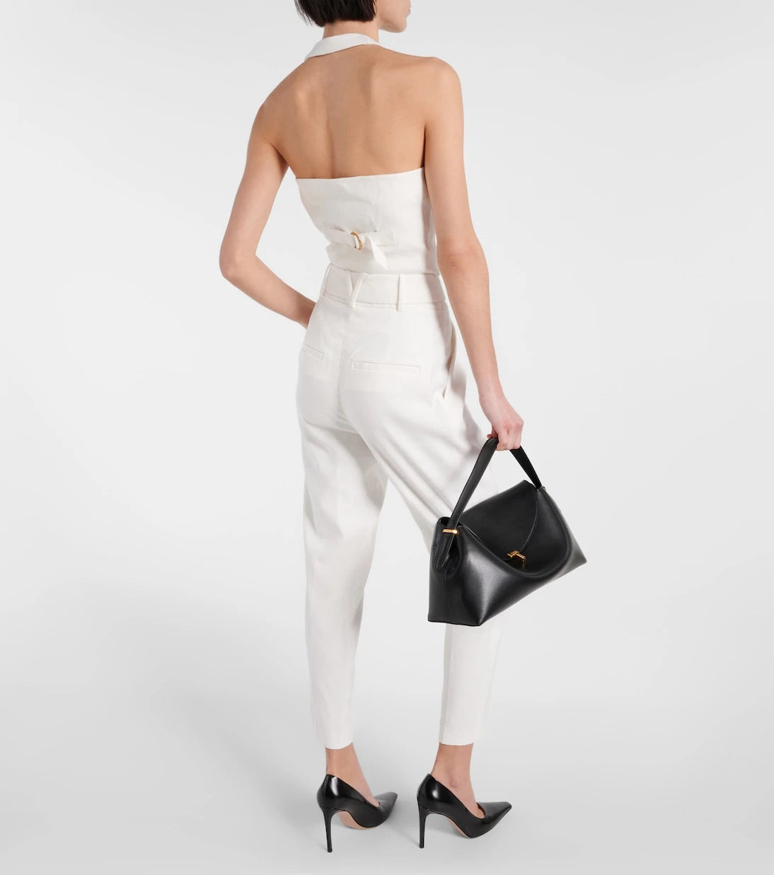Veronica Beard - Sofia high-rise linen-blend tapered pants