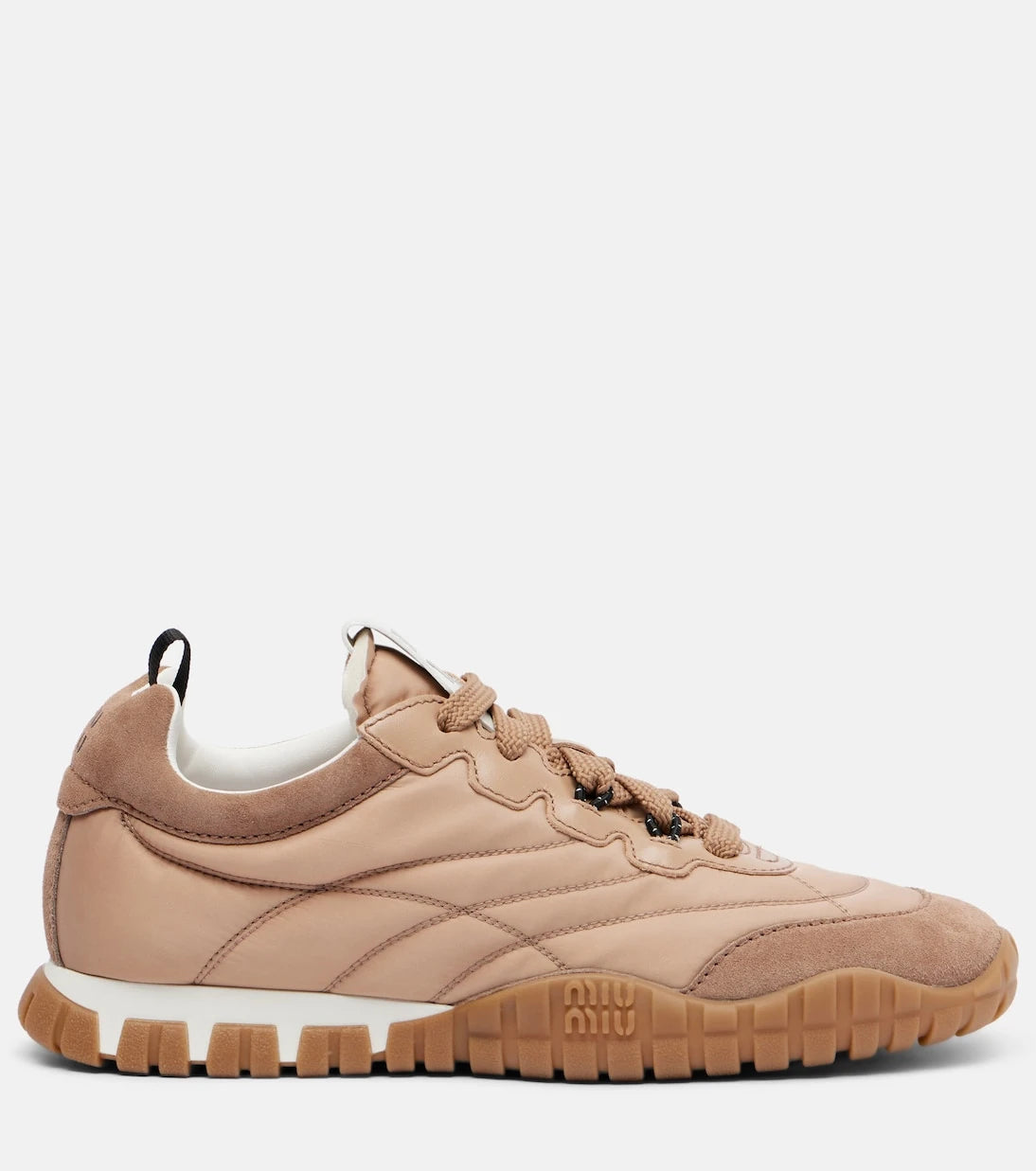 Miu Miu - Suede-trimmed sneakers