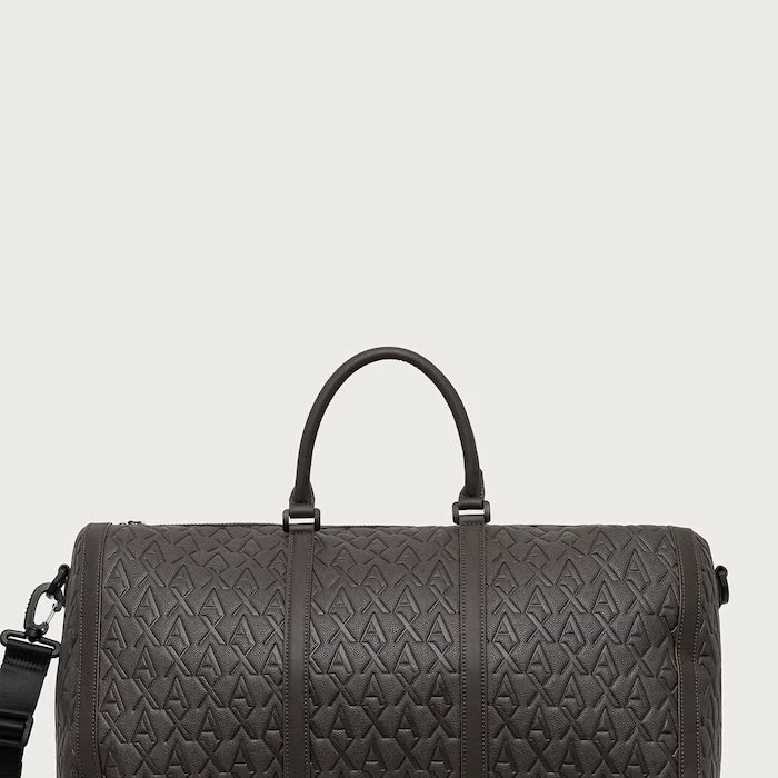 Armani Exchange erkek suni deri seyahat çantası