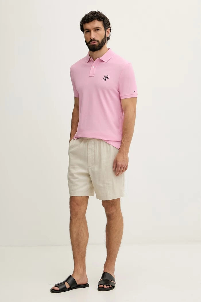 Tommy Hilfiger тениска с яка мъжка от памук SUMMER