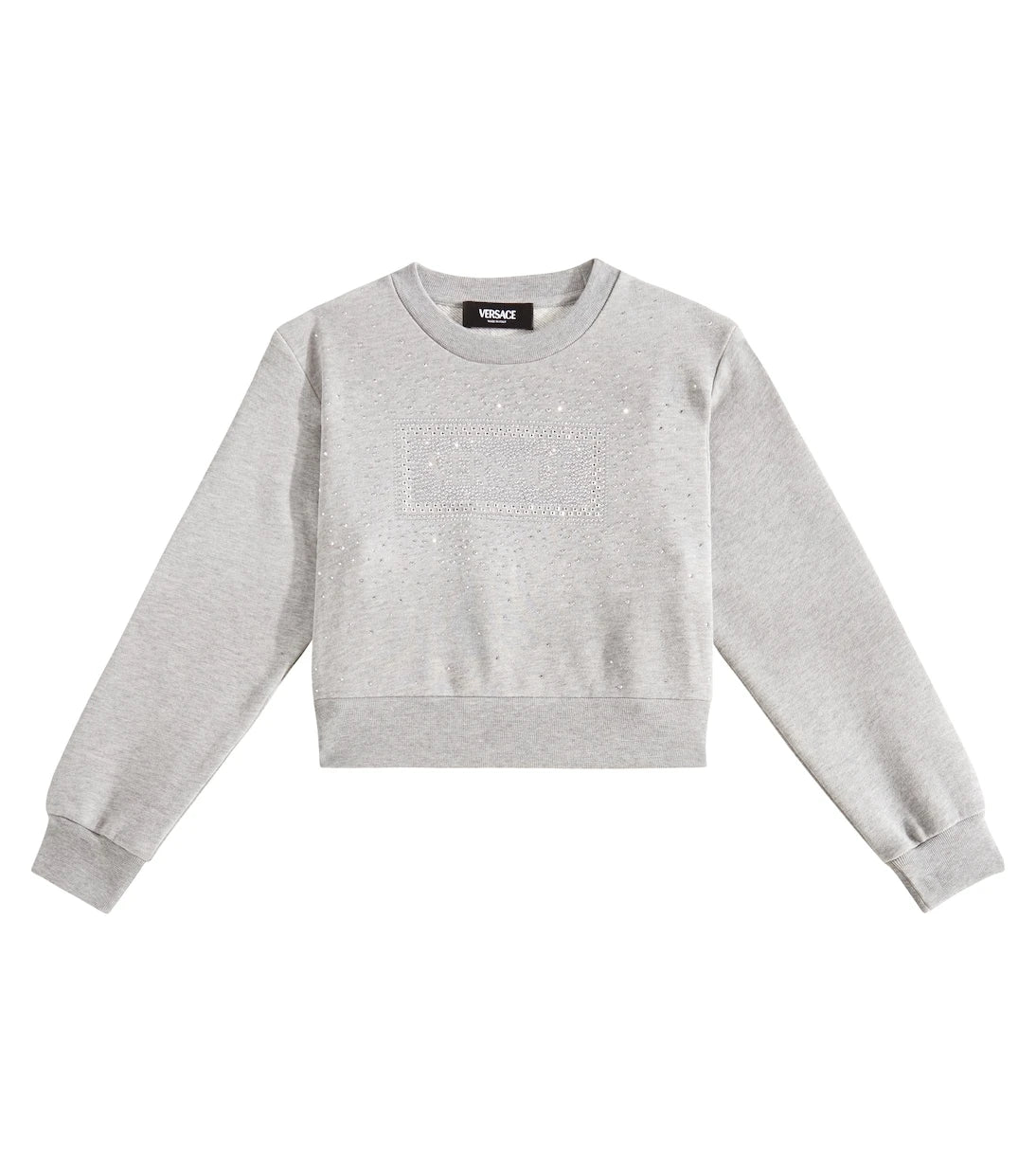 Versace Kids - Logo embellished cotton sweatshirt