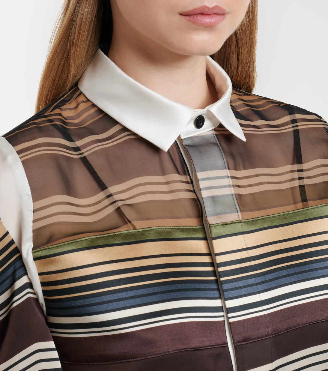 Sacai - توب مخطط