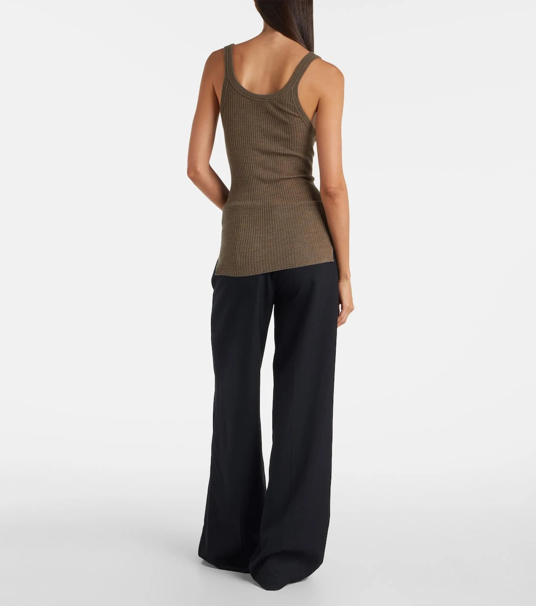 Calvin Klein Collection - توب Ella من الصوف المحبوك والمضلع