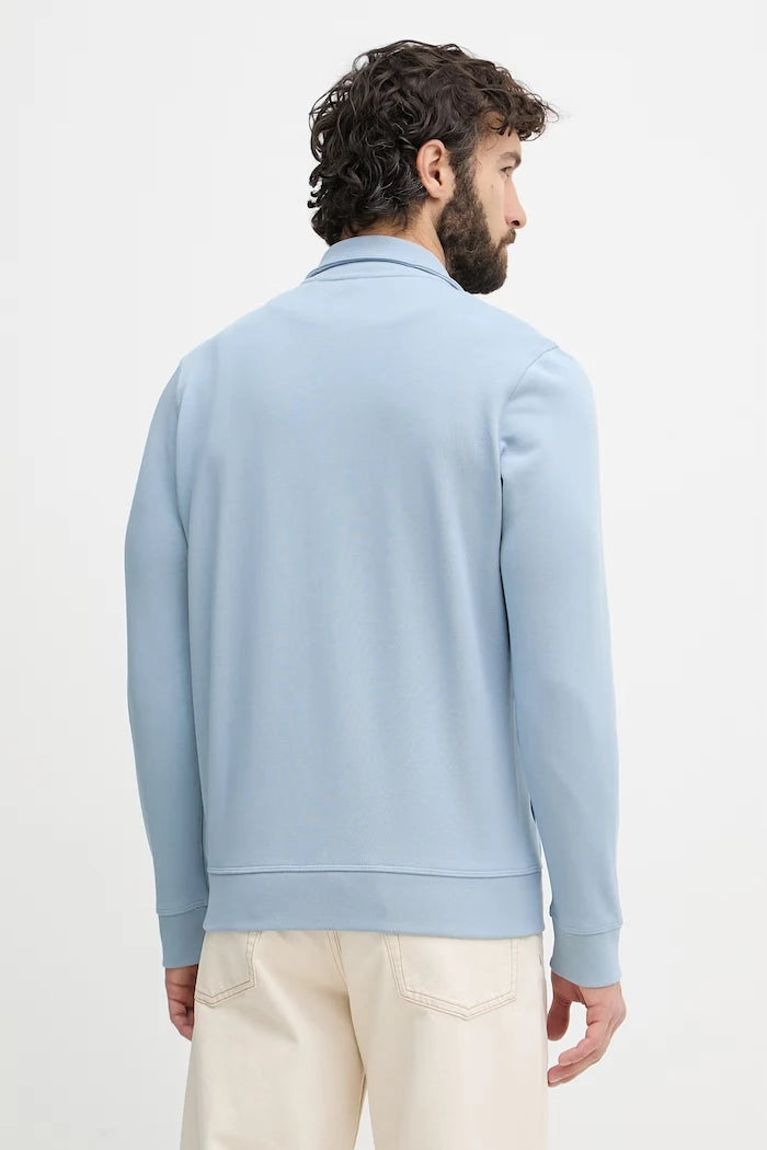 BOSS Orange pamuklu erkek fermuarlı sweatshirt Zestart