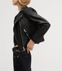 AllSaints Black Leather Dalby Biker Jacket