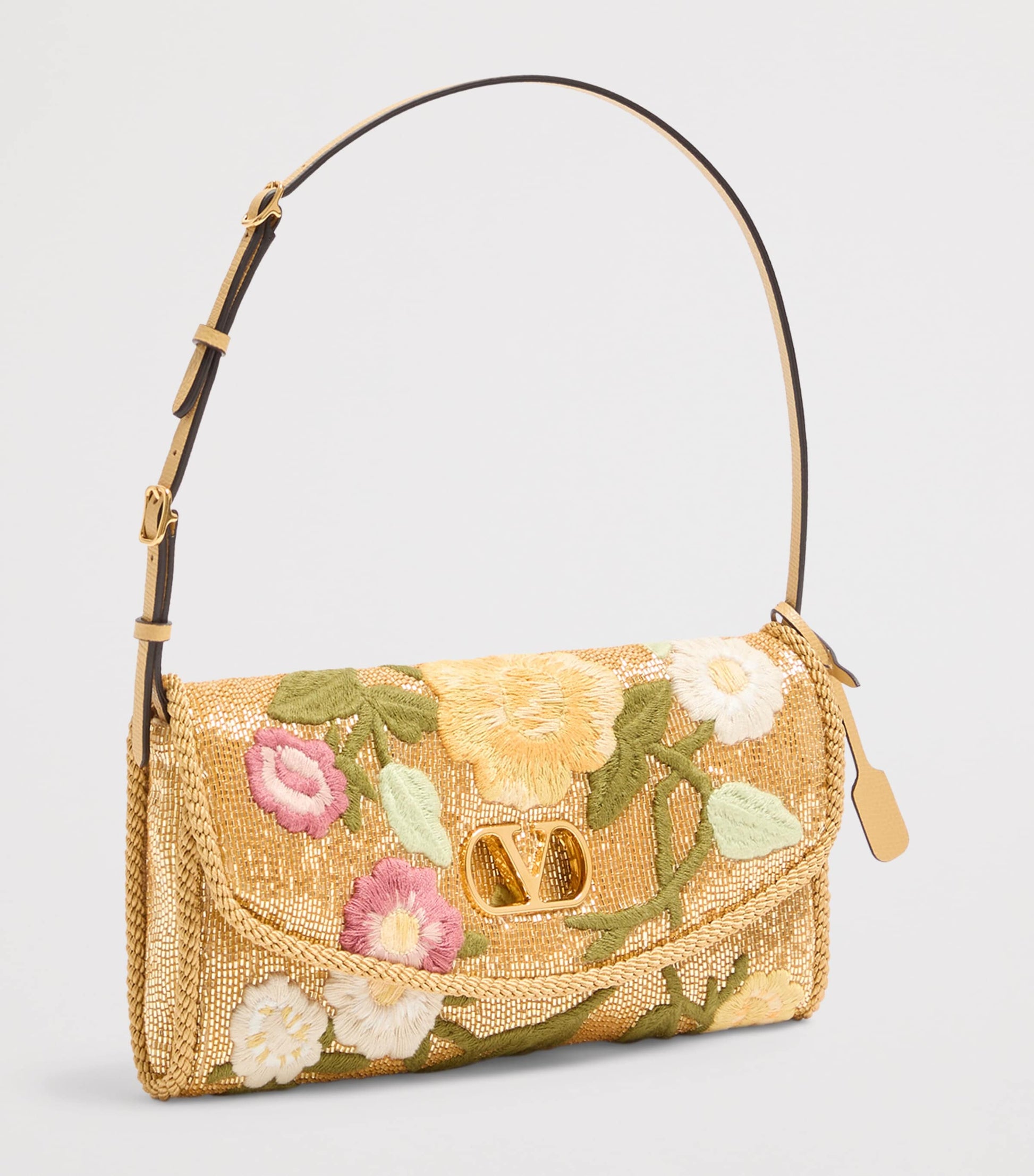 Small Embroidered DeVain Shoulder Bag