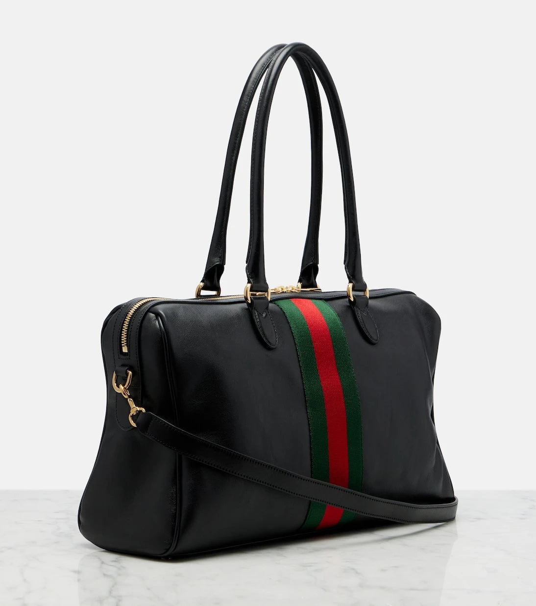Gucci - Borsetto Large leather bowling bag
