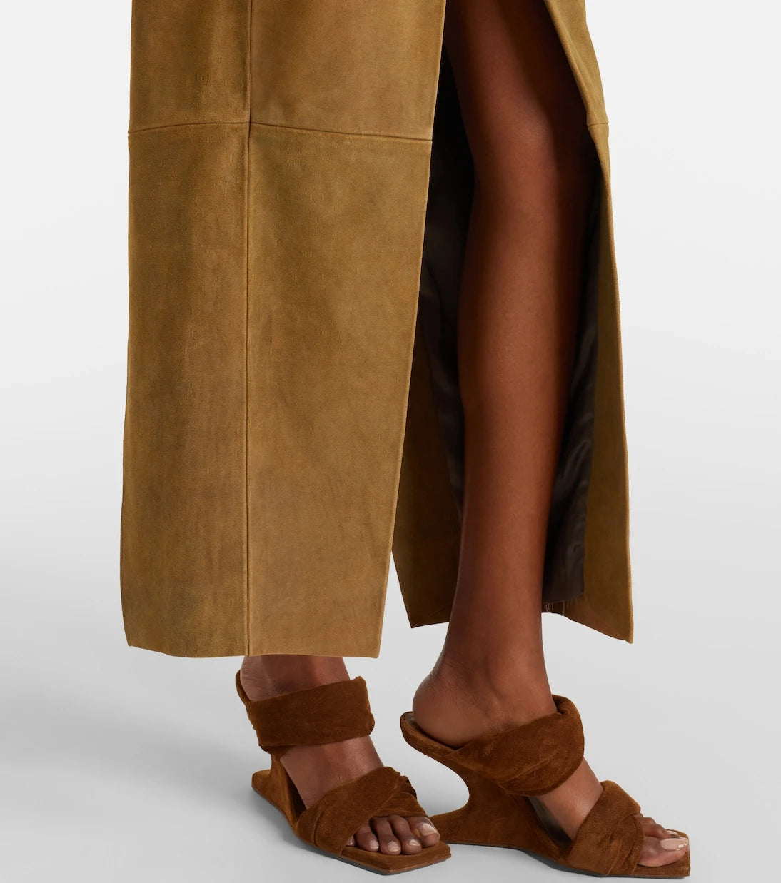 Rick Owens - Suede maxi skirt