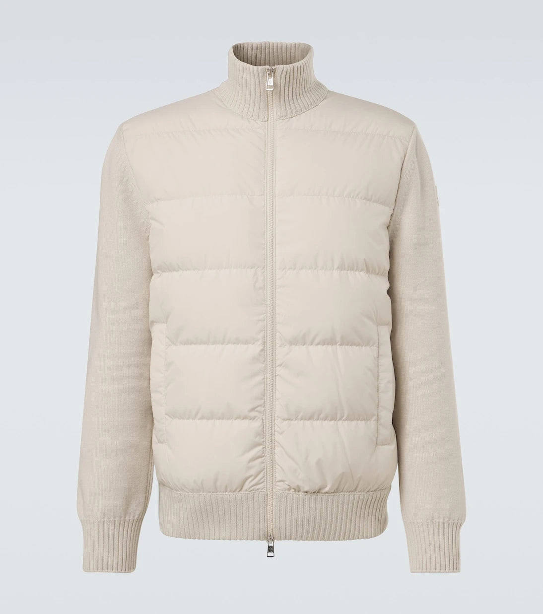 Moncler - Tricot down-paneled virgin wool cardigan