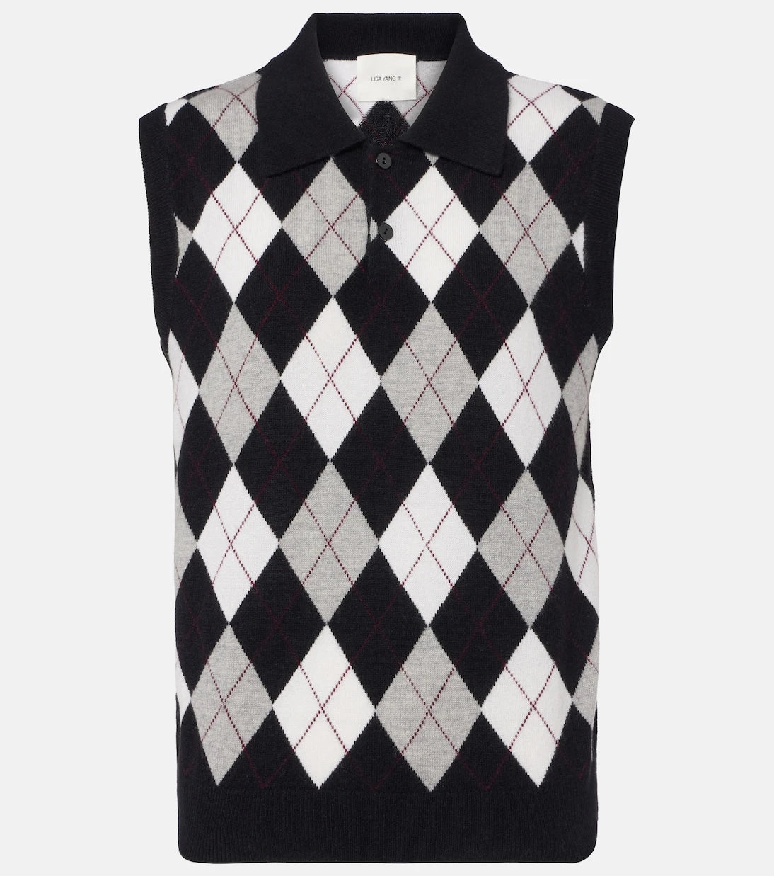 Lisa Yang - Anwen argyle cashmere sweater vest