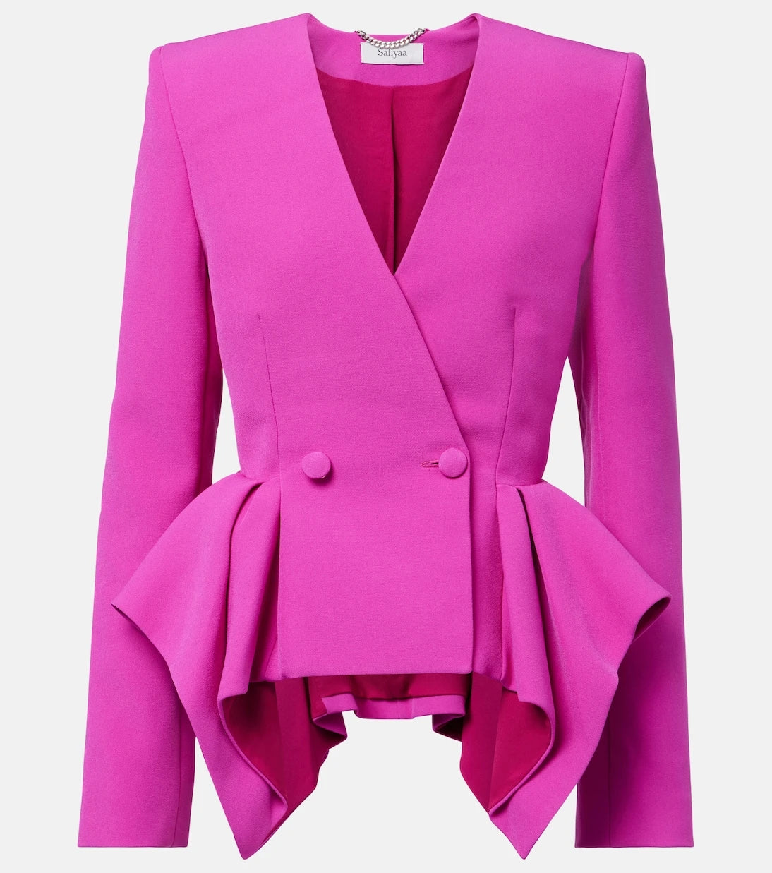 Safiyaa - Double-breasted peplum blazer