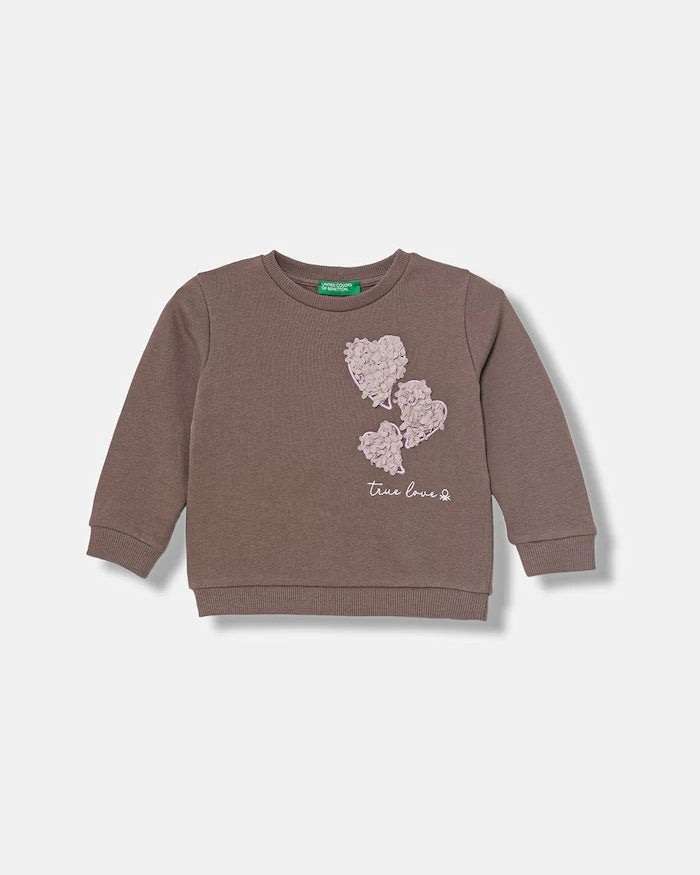 United Colors of Benetton çocuk pamuklu sweatshirt