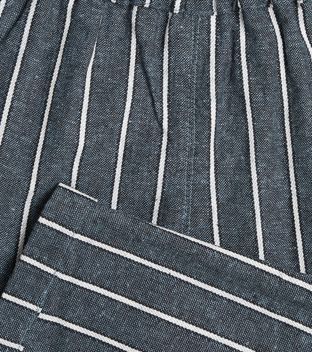Donsje - Baby Mink striped cotton and linen pants