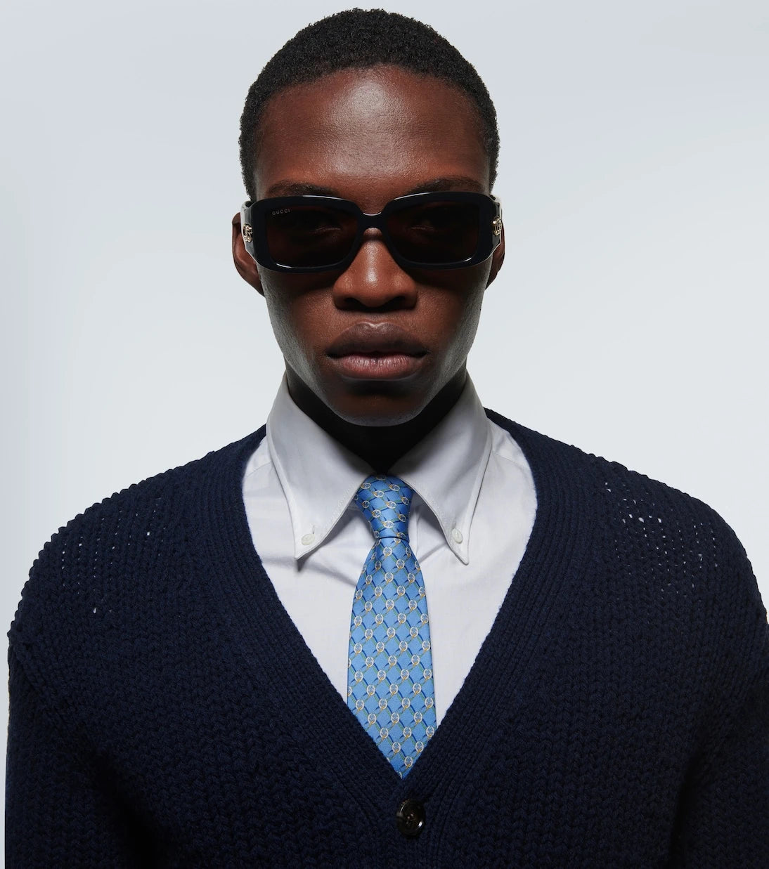 Gucci - Double G rectangular sunglasses