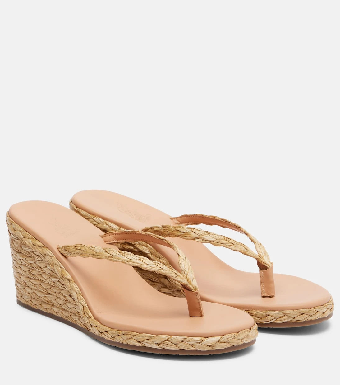 Ancient Greek Sandals - Etheria raffia wedge thong sandals