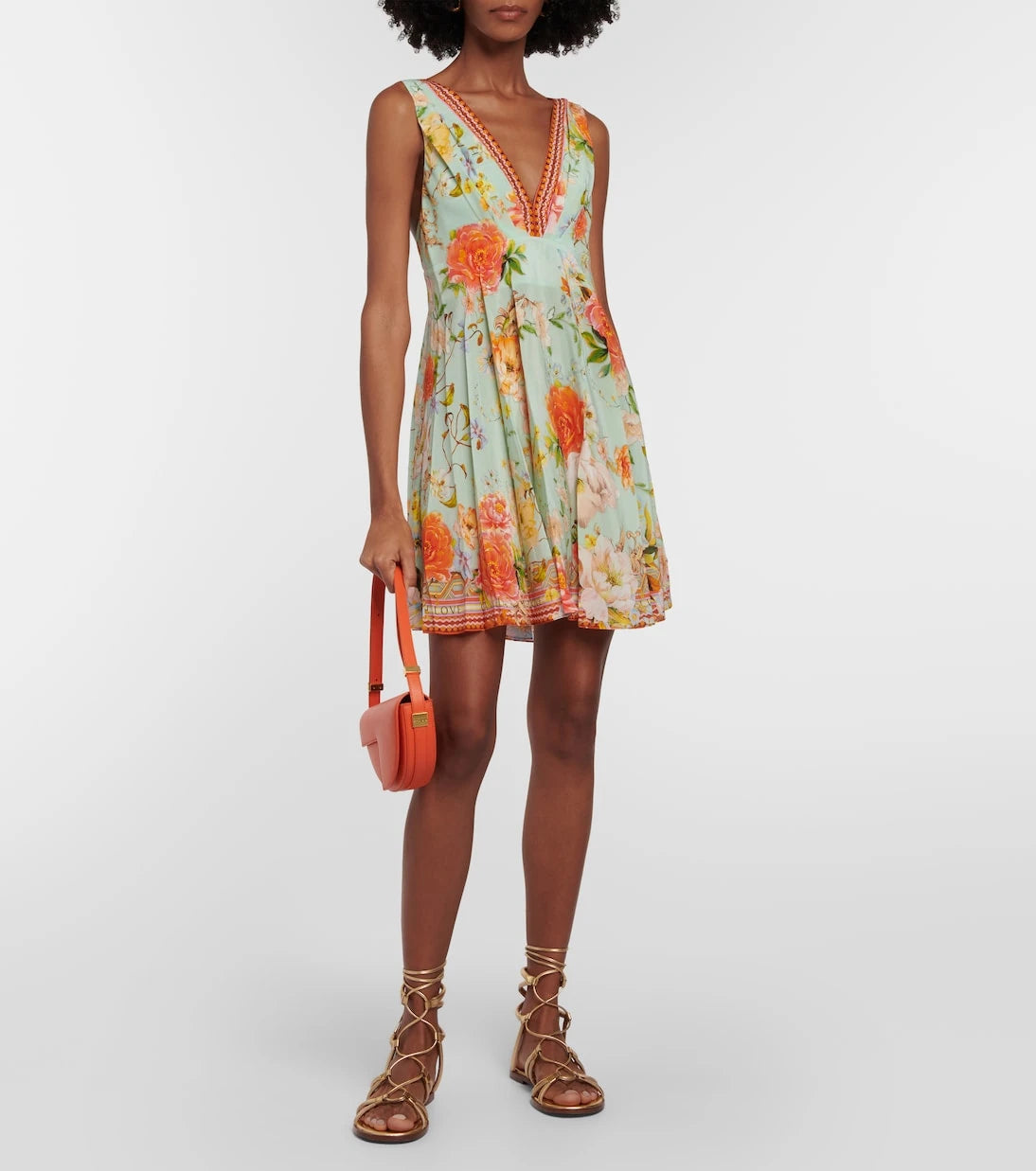 Camilla - Embellished silk minidress